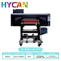 Supplier Cina Printer UV DTF Otomatis Penuh 60cm Tinta UV 1 Tahun Sistem Pengeringan Pendingin Air UV LED Transparan Kristal