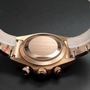 Reloj cronógrafo de cuarzo para hombre de 39 mm, caja de acero macizo en oro rosa con cristal de zafiro, impulsado por movimiento VK63 - Product Image 4
