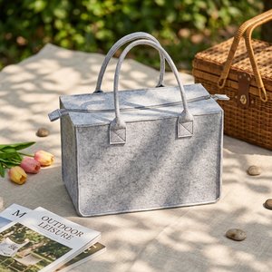 Nouveauté 2026 : Sacs de courses en feutre Simply Fashion pour femmes – Panier de rangement multifonctionnel et personnalisable en feutre - Product Image 1