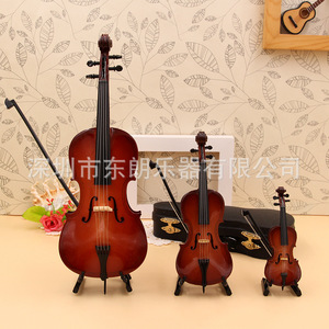 <span class=keywords><strong>Mini</strong></span>-cello décoratif fourni par le fabricant, étui inclus, vente en gros, cadeaux de Noël, instruments de musique pour enfants - Product Image 2