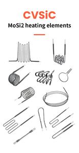 Éléments chauffants Super Type 1800 Mosi2, élément chauffant haute température, élément chauffant MoSi2, bâton chauffant - Product Image 6