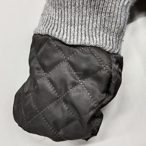 Veste matelassée personnalisée pour l'hiver <span class=keywords><strong>Patch</strong></span> rembourré en duvet bulle Manches tricotées de travail - Product Image 5