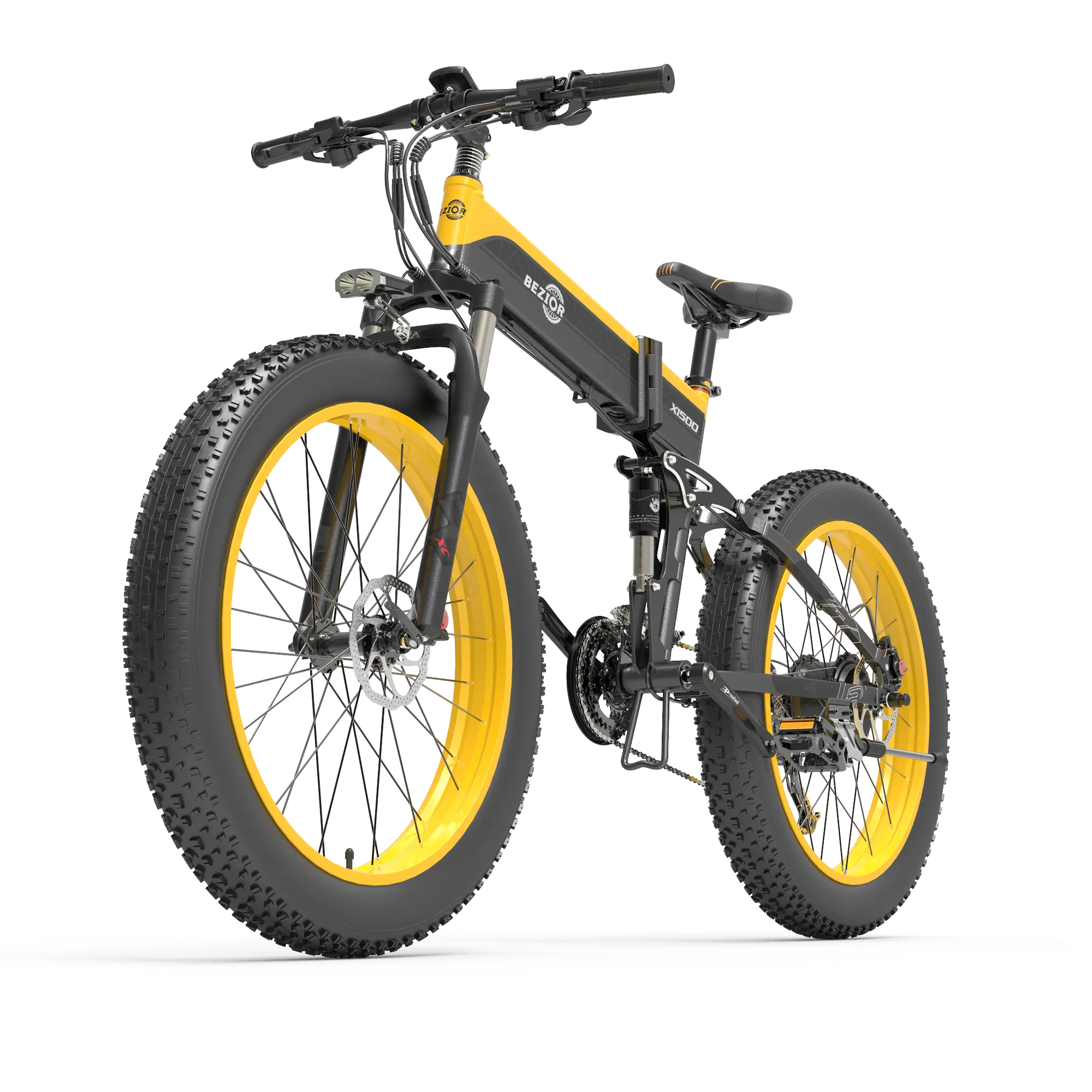 BEZIOR X1500 mountain fat tire 26 pouces, livraison en deux jours depuis l'entrepôt européen, moteur électrique à double entraînement, puissant vélo électrique