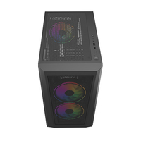 Boîtier d'ordinateur silencieux JNP-A04 Mid Tower OEM/ODM pour PC de jeu MATX, panneau frontal en maille