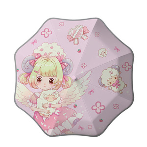 <span class=keywords><strong>Parapluie</strong></span> compact pour enfants, à motifs de dessins animés, pliable en trois, anti-UV et imperméable, idéal pour les cadeaux d'affaires et les écoliers - Product Image 5
