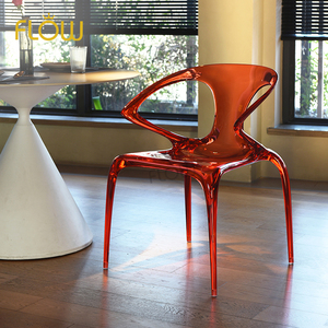 Chaise AVA empilable en polycarbonate transparent pour <span class=keywords><strong>roche</strong></span> bobois, chaise de salle à manger de style nordique et simple - Product Image 4