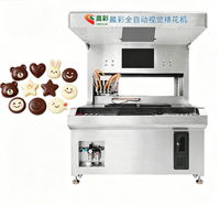 Machine automatique de décoration de chocolat visuelle en acier inoxydable 4 couleurs, machine à faire des glaces pour la préparation de desserts