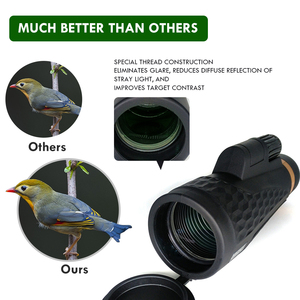 Télescope monoculaire 12x50 de haute qualité HD BAK4, vision nocturne faible luminosité pour adultes, observation des oiseaux, chasse, randonnée - Product Image 3