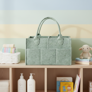 Sac de rangement pour couches de bébé en feutre écologique, design original, prix bas, grand format, sac fourre-tout pour maman, organisateur de chambre d'enfant - Product Image 1