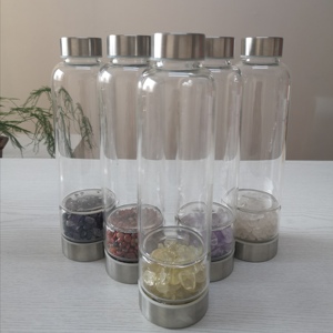 Nouveaux produits 2025 Bouteille d'<span class=keywords><strong>eau</strong></span> en cristal Bouteille d'<span class=keywords><strong>eau</strong></span> en pierre précieuse Infusée d'énergie Guérison naturelle Gemme d'<span class=keywords><strong>eau</strong></span> Sans BPA - Product Image 2