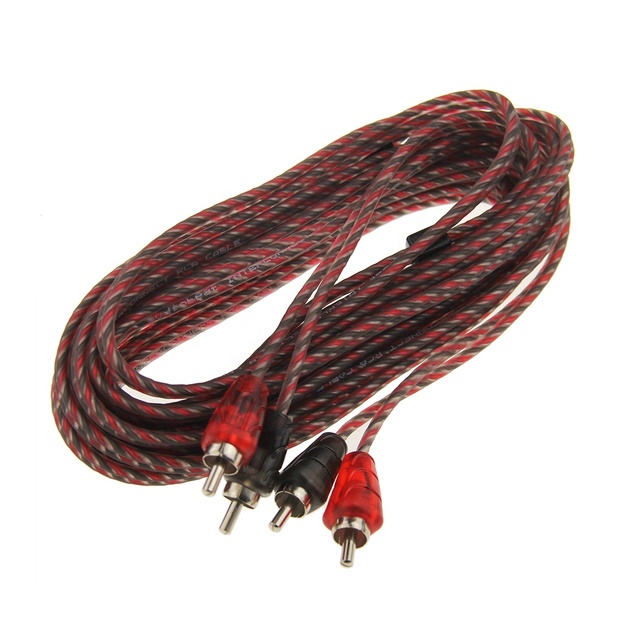 High Performance Twisted Pair RCA Audio Cable with OD 3+3mm