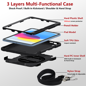 <span class=keywords><strong>360</strong></span> xoay chống sốc Heavy Duty Rugged Tablet trường hợp đối với <span class=keywords><strong>iPad</strong></span> 11 2025 A16 trường hợp đối với <span class=keywords><strong>iPad</strong></span> 10th Gen 10.9 "với chống sốc - Product Image 3