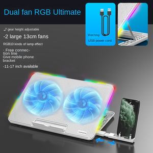 Kolorful S6RGB Radiateur pour ordinateur <span class=keywords><strong>portable</strong></span> en maille métallique blanche avec ventilateur muet Jeu <span class=keywords><strong>Plaque</strong></span> de refroidissement Stock disponible - Product Image 6