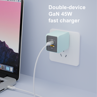 Chargeur rapide 45W USB-C PD 3.0 avec prise US AU EU pour Samsung Apple iPhone 15/16/17 Pro Max