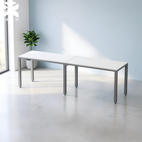 Bureau de travail modulaire pour 2 personnes 240x60x75cm, mobilier de bureau moderne, table de bureau pour immeuble de bureaux