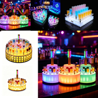 Support de présentation lumineux pour verres à shot LED, présentoir de bouteilles en acrylique, glorificateur lumineux, logo et couleur personnalisés pour boîte de nuit, bar, fête, VIP