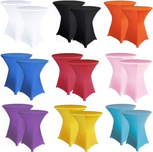 Cocktail Woven Polyester/Spandex Stretch <b>Tablecloth</b> for Weddings Parties-OEKO-TEX Certified Non-Ironing 25 Colors Customizable - Product Image 1