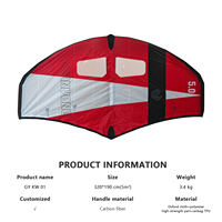 OEM Red Wing Foil Inflatable Wing Surf 5M Poignée en carbone Conception durable pour la pratique du freeride GY-KW 01 3.4kg Lacs Rivières Océan