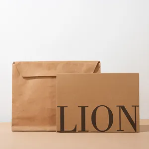 Lionwrapack 맞춤형 로고 골판지 배송 종이 상자 친환경 재활용 포장 의류 우편함