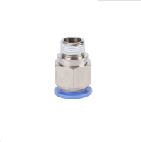 Raccord pneumatique rapide à filetage NPT standard US, raccord droit à pousser pour tube d'air, en laiton nickelé, pour tuyau pneumatique