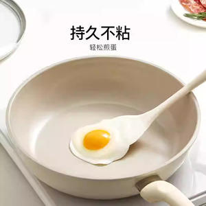 Poêle à frire en céramique 20 cm à fond plat antiadhésif pour cuisinières à induction et à gaz, durable avec procédé de pulvérisation au plasma - Product Image 2