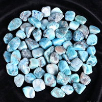 Großhandel Hochwertiger Premium Spiritueller Kristall Edelstein Aquamarin Larimar Trommelstein Schmuck DIY Luxus Seltener Halbedelstein