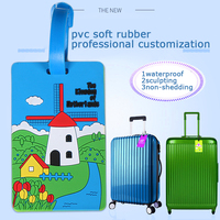 Étiquettes de bagages personnalisées en silicone souple et PVC avec logo de carte d'embarquement pour valises et cartes d'embarquement