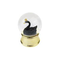 Globe à neige de Noël de luxe personnalisé, plaqué or, peint à la main, en résine écologique, souvenir personnalisé, boule de neige d'amour