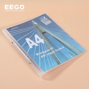 Custom Color Clear PVC Professional A4 Plastic Embossing <strong>Presentation</strong> Folder School <strong>4</strong>-Hole Loose-leaf <strong>Ring</strong> <strong>Binder</strong> - Product Image 2