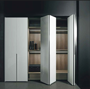 <span class=keywords><strong>Armoire</strong></span> de Luxe sur Mesure pour Chambre à Coucher, Style Européen Moderne, en Bois à Grain Foncé, avec Portes Battantes - Product Image 3
