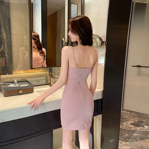 Nuevo Conjunto de <span class=keywords><strong>Discoteca</strong></span> 2026 Estilo Pure Lust para Mujer, Falda Corta Sexy Ajustada a la Cadera con Cadena de Diamantes y Detalles de Gasa Natural - Product Image 4