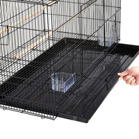 Mangeoire de cage à oiseaux pour oiseaux de vol d'élevage pour pinsons perruches calopsittes conures tourtereaux canaris perroquets avec cage coulissante pour