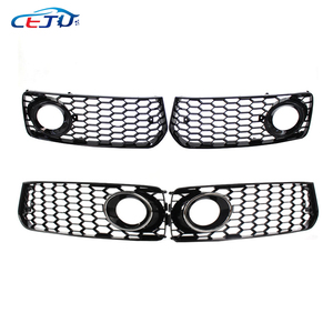 Une paire de couvercle de lampe antibrouillard de pare-chocs avant de voiture en nid d'abeille pour <span class=keywords><strong>Audi</strong></span> A5 <span class=keywords><strong>S5</strong></span> Cope <span class=keywords><strong>2008</strong></span> 2009 2010 2011 2012 - Product Image 2