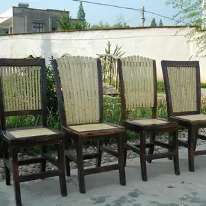 中国传统园林休闲家具木质扶手椅防腐竹茶椅