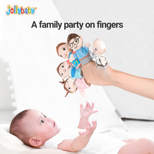 Jollybaby Hot Bán nhồi tay con rối gia đình mẹ cha nhân vật sang trọng ngón tay con rối con người - Product Image 2