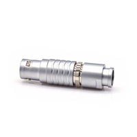 Connecteur de conversion de port réseau mâle droit à double entrée, à verrouillage automatique par poussée-tirage, avec écrou hexagonal fixe