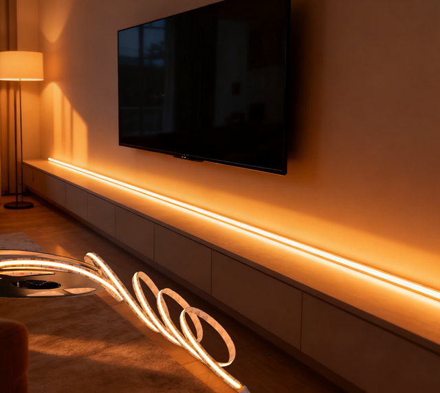 Cozy 24V COB LED Strip Tape 528LED/m Single White for Stairs Indoor Cabinet Wardrobe Store Hotel Ceiling Cove Lighting COB Strip