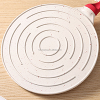 Poêle à gaufres et crêpes en métal moulé sous pression, antiadhésive, 7 trous, compatible induction