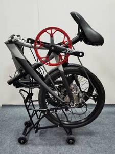 Vélo pliant 20/22 pouces, tube droit, 10 vitesses, freins à disque en aluminium, roues 451, finition dorée électrolytique, 10s, tube droit 20/22 pouces, 10 vitesses - Product Image 5