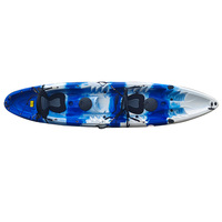 Canoë de pêche tandem pour 3 personnes, bateau océanique, kayak à assise sur le dessus, en vente