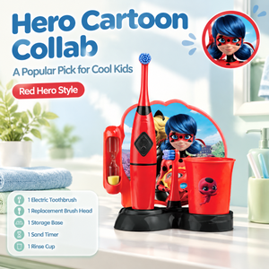 Hot Selling Kids Oscillating <b>Electric</b> <b>Toothbrush</b> Soft Gentle Bristles Children <b>Toothbrush</b> Matching Storage Cup Included - Product Image 5
