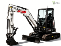Mini-pelle compacte E35 d'occasion avec moteur, pompe, norme EPA EURO 5, godet, pince, lame de bulldozer pour chantier de démolition
