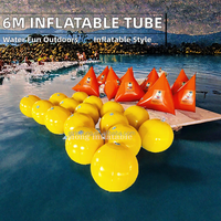 Pelampung Tiup PVC Hongli Inflatables, Model Pelampung Air, Permainan Apung Komersial, Pipa Apung untuk Kolam, Danau, Laut