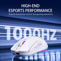 Souris de jeu de haute qualité 800-8000 DPI, 6 vitesses, RGB, souris de jeu sans fil à trois modes, rechargeable