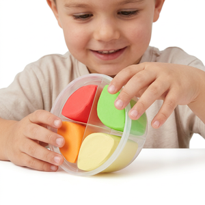 Boîte ronde de pâte à modeler ultra légère de Noël, 4 couleurs, pâte à modeler colorée faite à la main, pâte à modeler en caoutchouc, pâte à modeler séchant à l'air, non toxique - Product Image 1