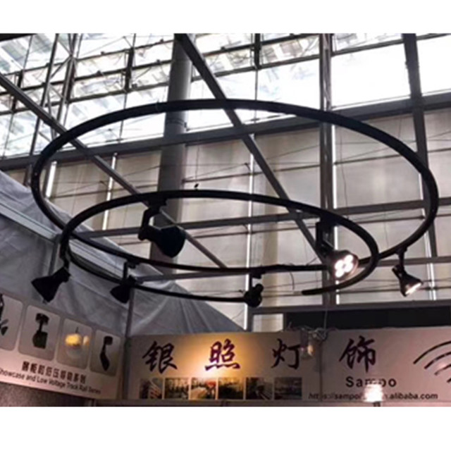 1M 2M 3M White and Black Track Lighting System Hanging Round Aluminum LED Track Rail