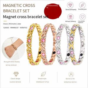European and American fashion detachable energy magnet <b>bracelet</b> with diamond-encrusted and <b>adjustable</b> ladies <b>bracelet</b> - Product Image 1