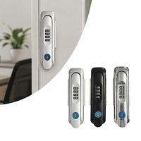 Cerradura de Combinación Deslizante Plateada, Negra y Cromada, con Doble Desbloqueo por Llave y Código, para Archivadores de Oficina y Casilleros Escolares