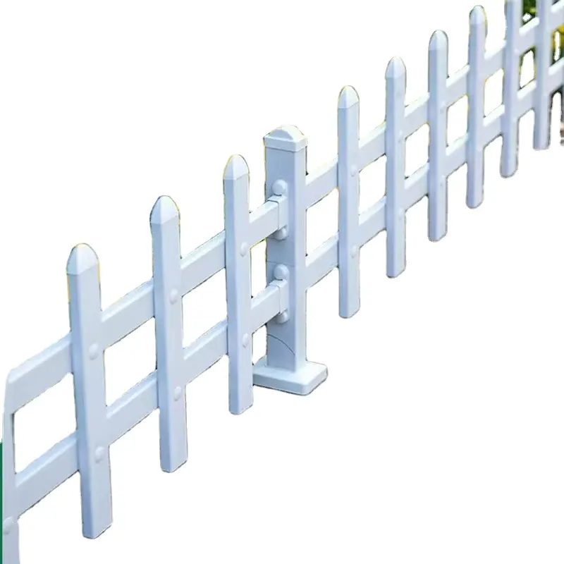 Factory supplier pvc plastic lawn parterre garden fence Plastic Small courtyard Fence
