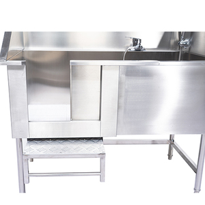 Veterinair Schoonmaakmiddel Badgereedschap Dierenverzorgingsproducten Roestvrijstalen Badwatertank Voor Huisdieren Met Antislip - Product Image 5